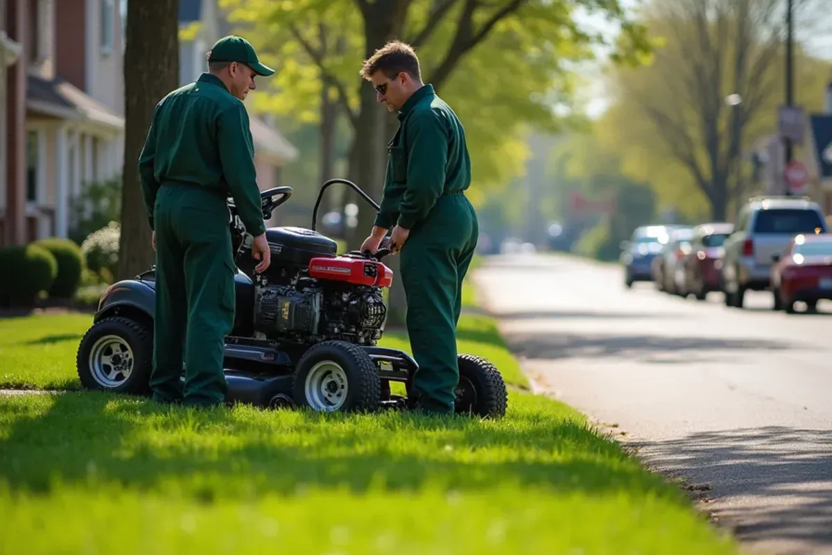 Homes and lawns in the Downtown along Main Street (US 136) area of Brownsburg, IN