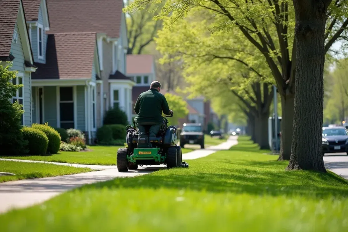 Homes and lawns in the Central Clermont along Crawfordsville Road area of Clermont, IN