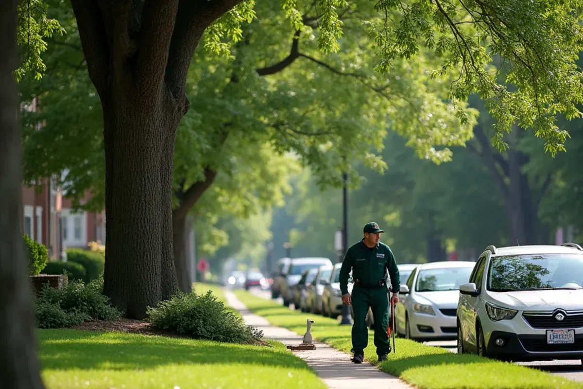 Homes and lawns in the Elston Grove Historic District area of Crawfordsville, IN
