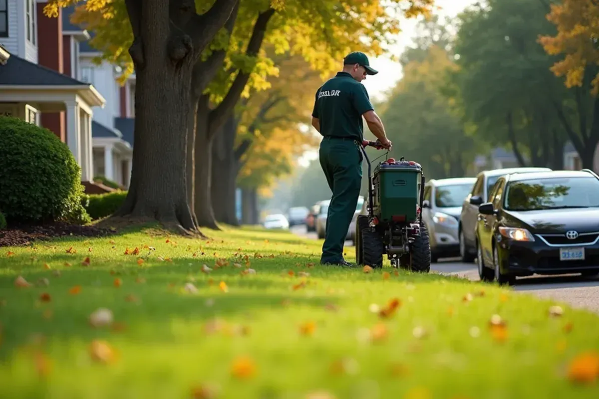 Homes and lawns in the Historic blocks around the courthouse square area of Danville, IN