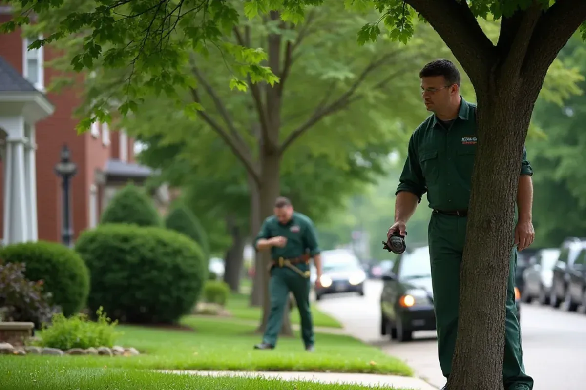 Homes and lawns in the Meridian-Kessler area of Indianapolis, IN