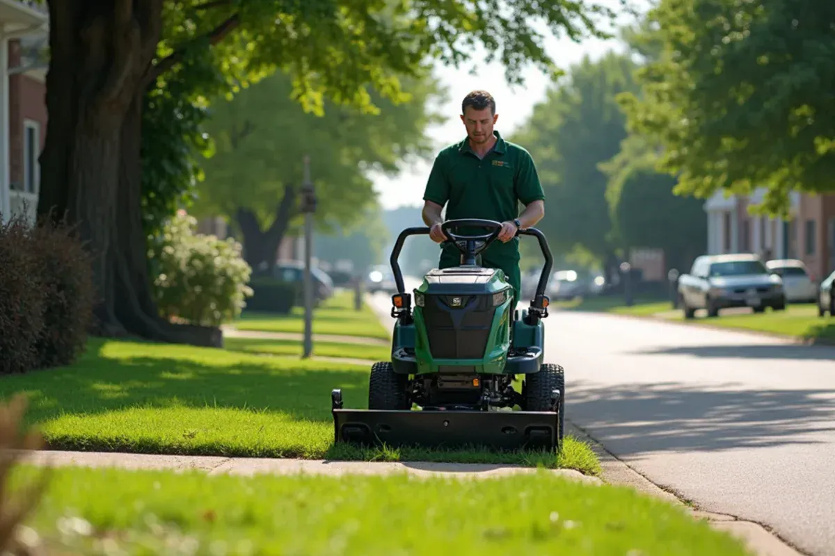 Homes and lawns in the Downtown courthouse district area of Portland, IN